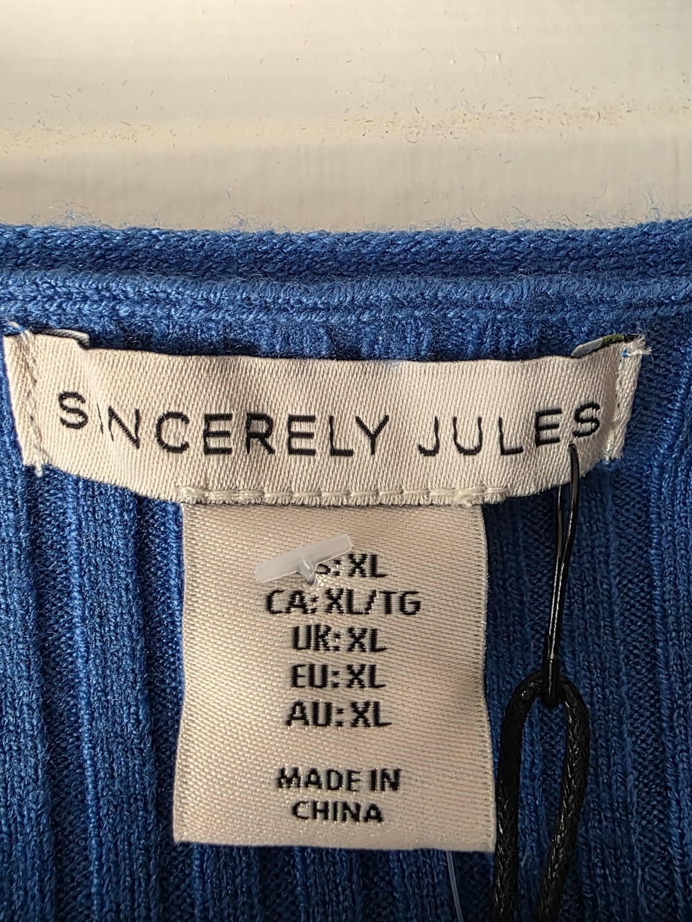 Sincerely Jules Ribbed Button-Front Cropped Cardigan XL NWT Y2K - Picture 2 of 3